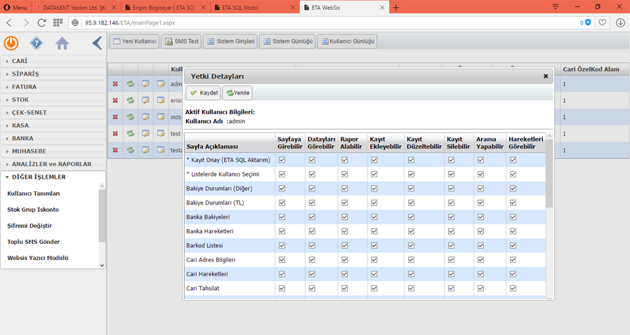 eta sql websis